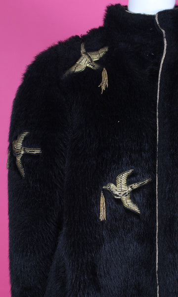 Embroidered Faux Fur Coat – Patricia Field ARTFASHION