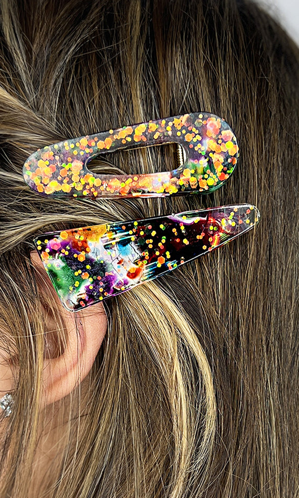 Disco Party Hair Clips (Set of 2)