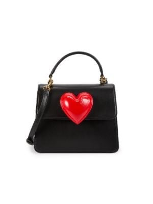 Moschino Heart Leather Satchel