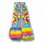 Rainbow Fur Hem Pant