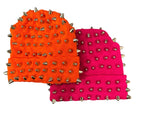 Orange Studded Knit Beanie