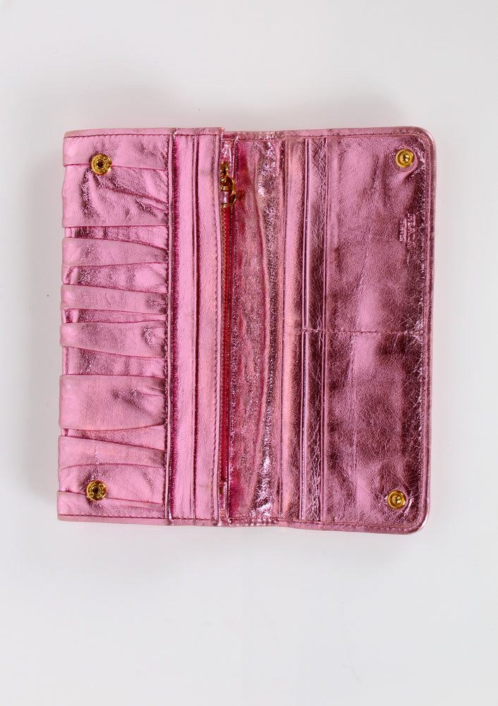 Prada Pink Long Wallet Purse