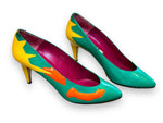 1980s Glacee Multi Colored Pumps