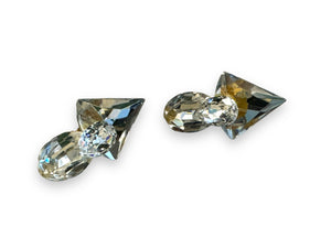 1980s Diamanté Clip On Earrings