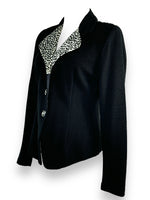 1990s DJ Simmons Black and White Cheetah Blazer