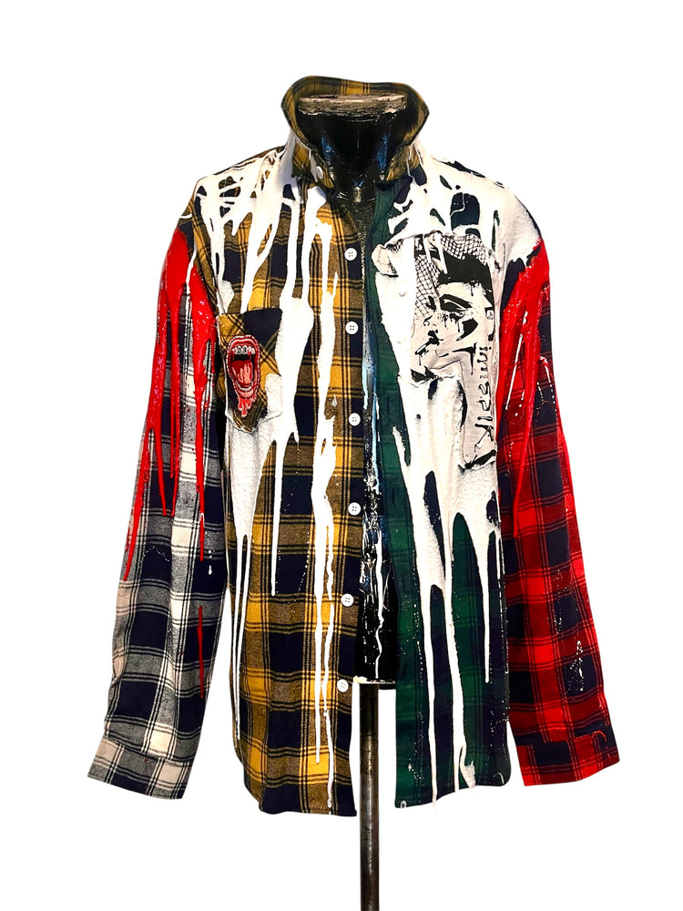SSIK RED & WHITE DRIPPY MULTI BUTTON