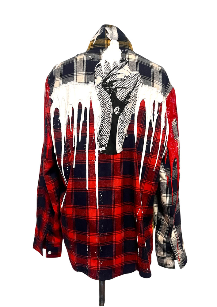SSIK RED & WHITE DRIPPY MULTI BUTTON