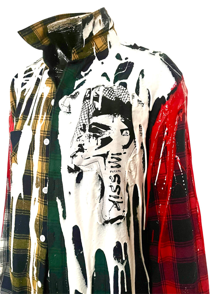 SSIK RED & WHITE DRIPPY MULTI BUTTON