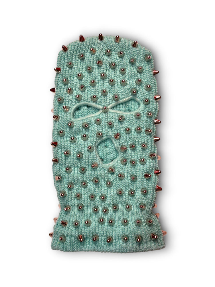 Teal Stud Ski Mask