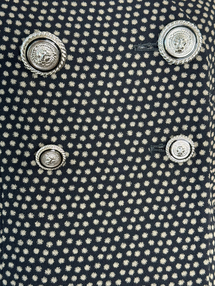 1980s Versus By Gianni Versace Gray Polka Dot Suit