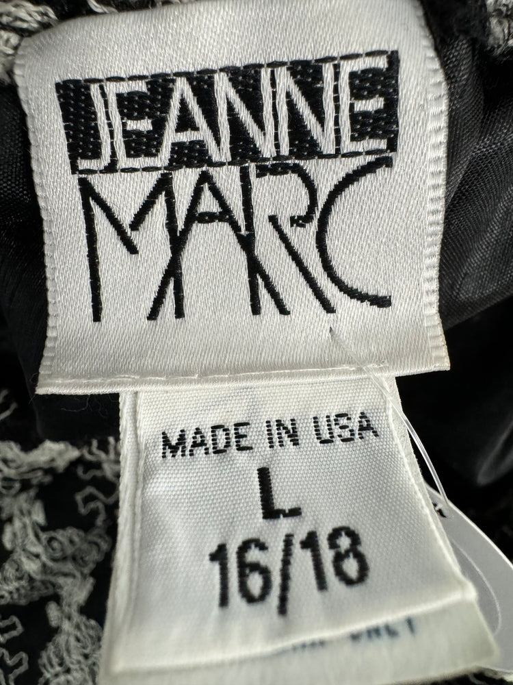 Y2K Jeanne Marc Black and White Embroidered Skirt