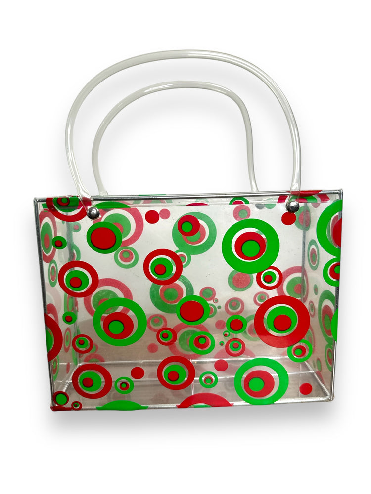 1960s Lucite Red and Green Circular Pattern