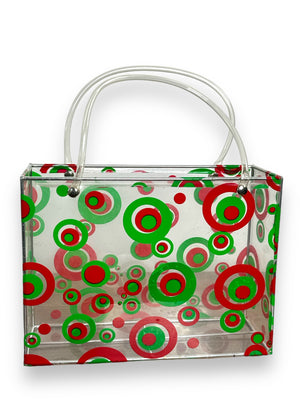 1960s Lucite Red and Green Circular Pattern