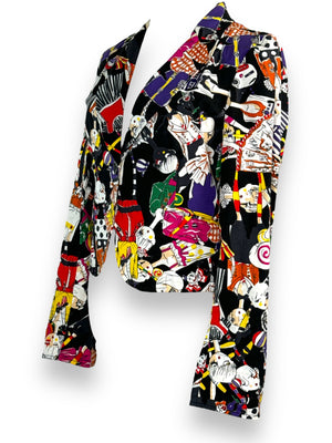 Y2K Moschino Jeans Pantomime Character Blazer