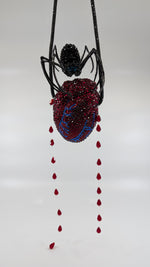 Bleeding Heart Spider Necklace