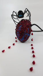 Bleeding Heart Spider Necklace