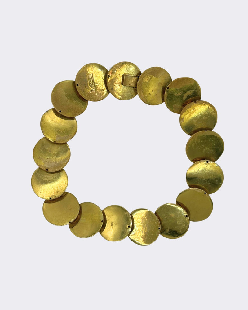 1980s Luisa Conti Retro Revival Medallion Necklace