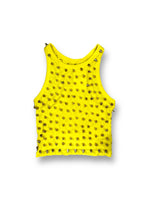 Studmuffin NYC Spike Crop Tank Top (Yellow)