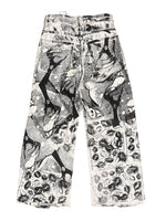 Ssik Printed Wide Leg Denim