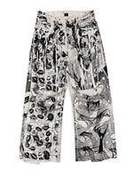 Ssik Printed Wide Leg Denim