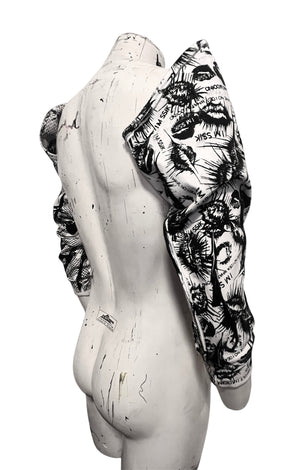 Ssik Printed Cuffed Sleeves