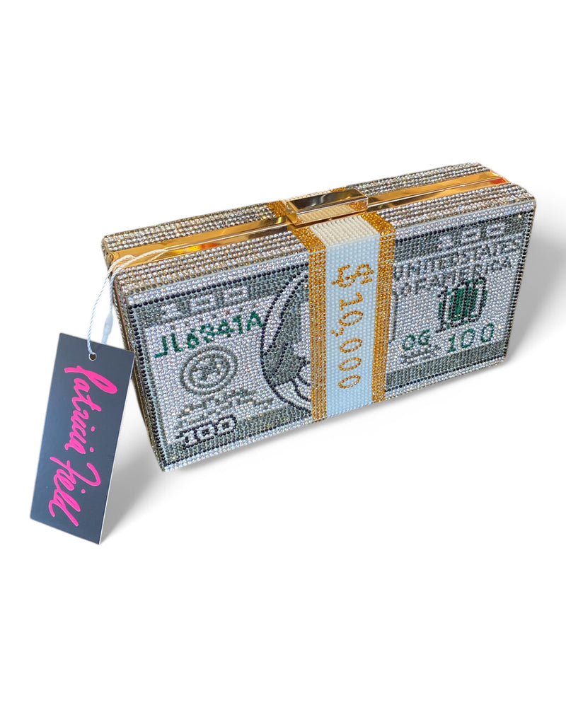 Money Stack Clutch - Green