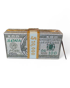 Money Stack Clutch - Green