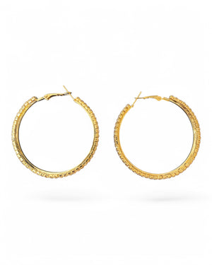 Crystal Hoops - Gold