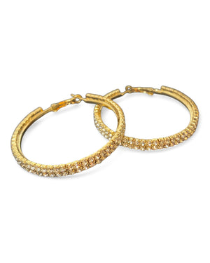 Crystal Hoops - Gold