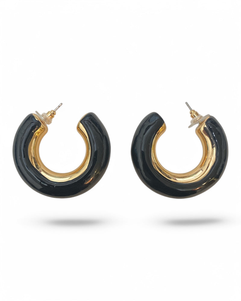 Dipped Enamel Earring