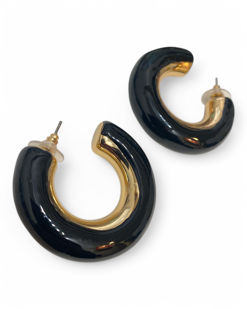 Dipped Enamel Earring