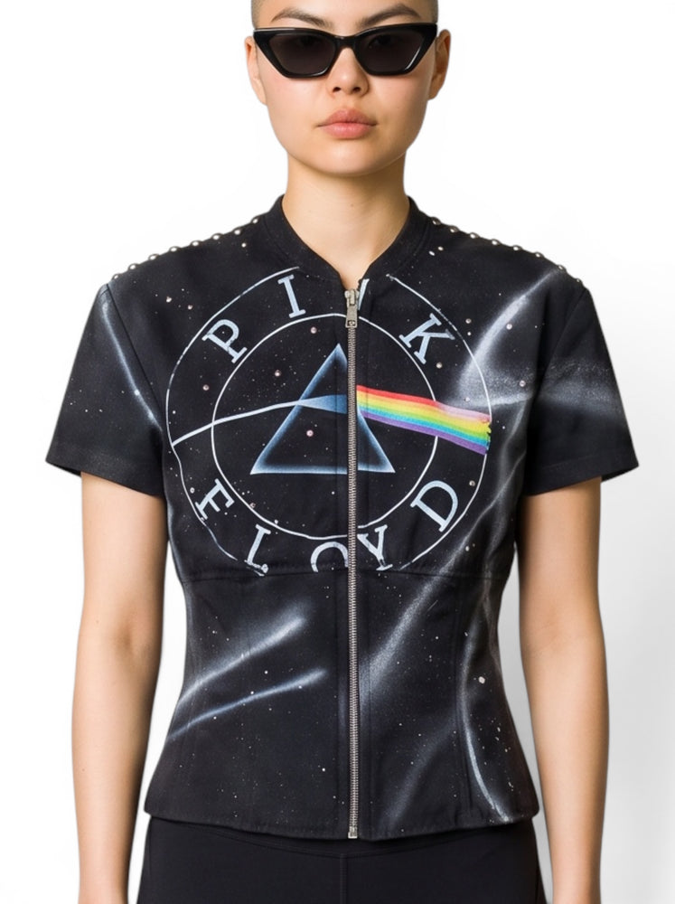 Patricia Field Black Frames with Gold Chain Top and Purple Gradient Lenses Patricia Field Accessories for Women on Sale up to 90% Off  main image 4