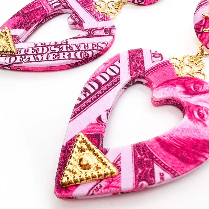 All About the Benjamins Pink Earrings