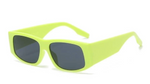 Neon Green Rectangle Sunglasses