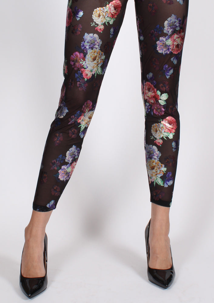 JWZUY Floral Print Leggings for Women Capri Slim Legging Yoga Pants Sports  Elastic Cropped Pants White S - Walmart.com