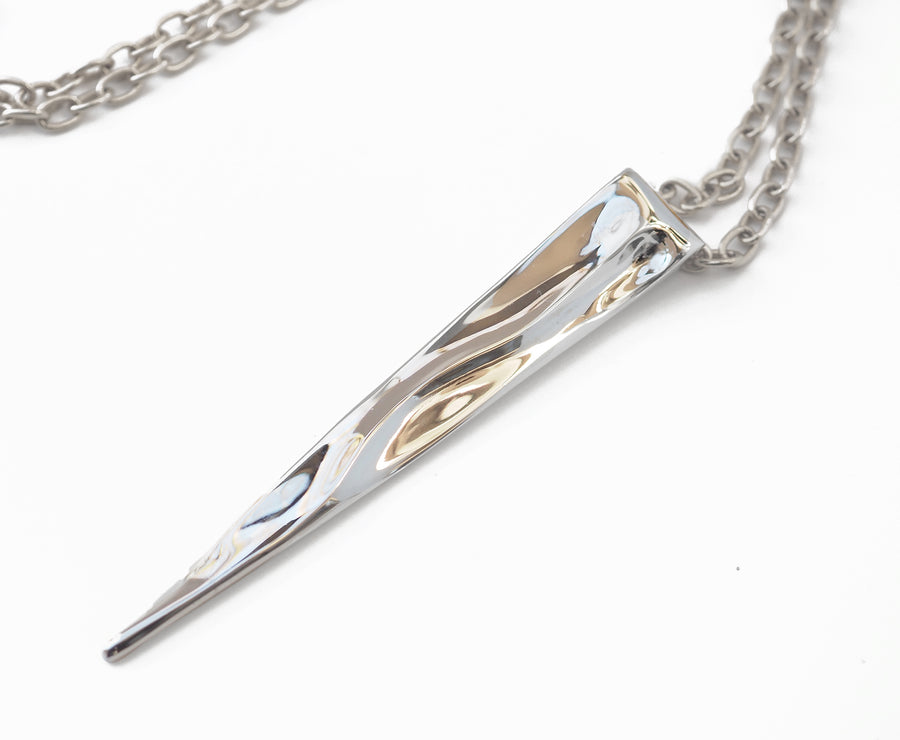 LARGE DAGGER NECKLACE silver-plated brass