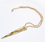 LARGE DAGGER NECKLACE gold-plated brass
