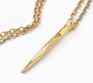 SMALL DAGGER NECKLACE gold-plated brass
