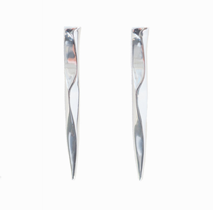 DAGGER EARRINGS silver-plated brass