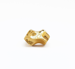 CREST RING gold-plated brass
