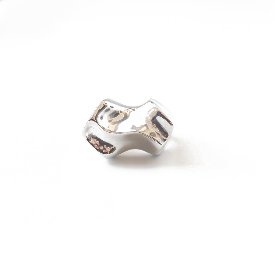 CREST RING silver-plated brass