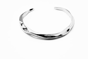 FORTITUDE SMALL BANGLE CUFF BRACELET silver-plated brass