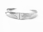 FORTITUDE LARGE BANGLE CUFF BRACELET silver-plated brass