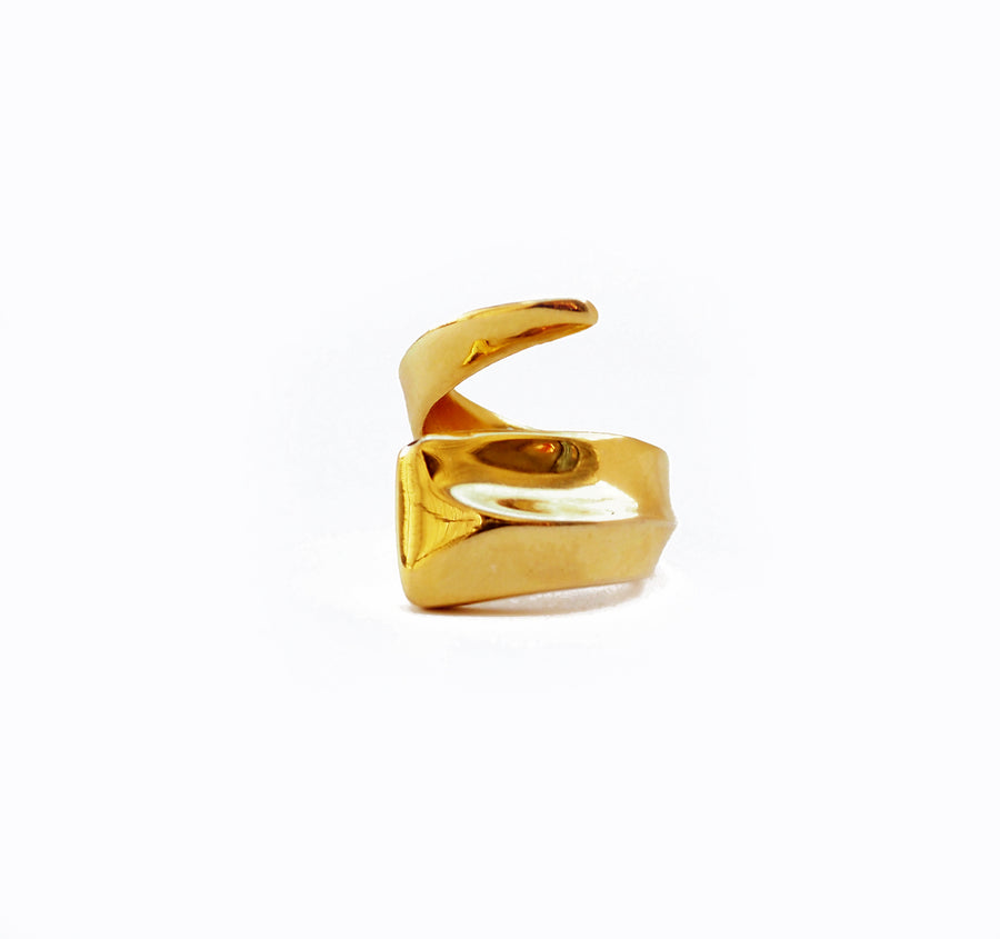 Fortitude Wrap Ring gold-plated brass
