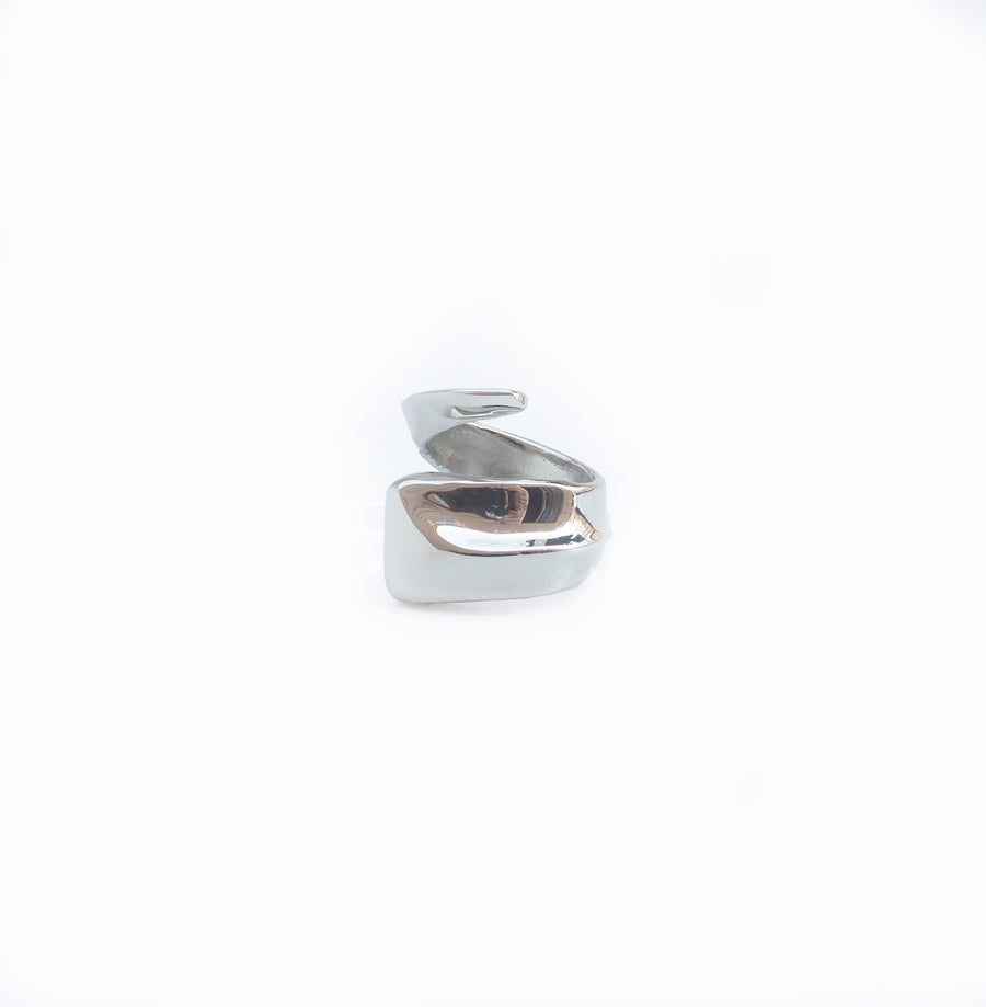 Fortitude Wrap Ring silver-plated brass