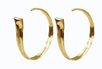 FORTITUDE LARGE HOOP EARRINGS gold-plated brass