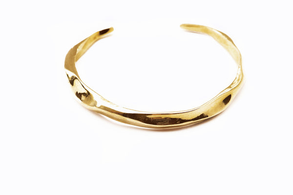 Fortitude Small Bangle Cuff Bracelet gold-plated brass