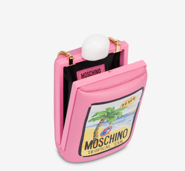 Moschino Sunscreen Leather Bag