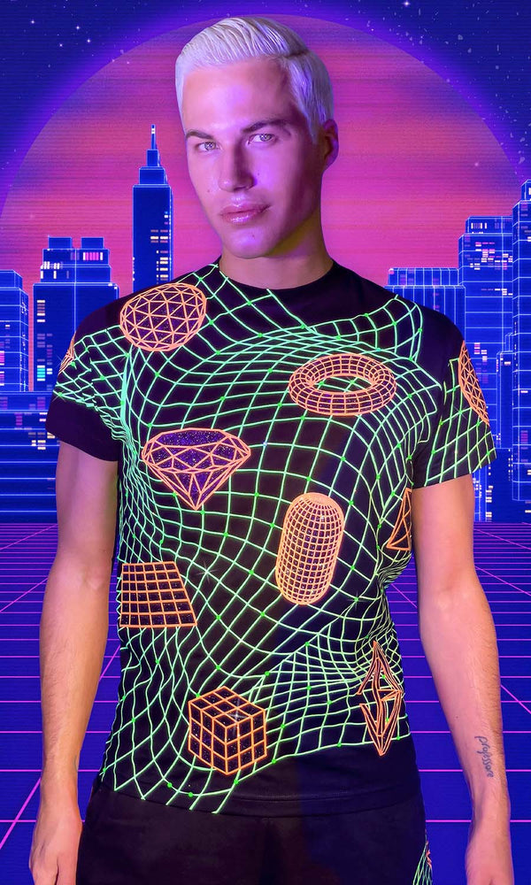 Neon Glitter GLITCH Tee