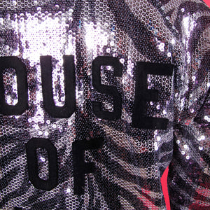 House of Field Sequin Baseball Jacket